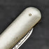 1924 British Antique White Pearl Shell Handle Pure Silver Engraved Blade Folding Pen Knife